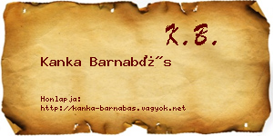 Kanka Barnabás névjegykártya