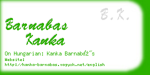 barnabas kanka business card